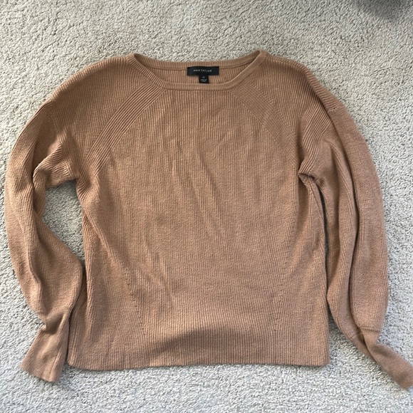 Ann Taylor Ribbed Balloon Sleeve Sweater - Picture 3 of 5